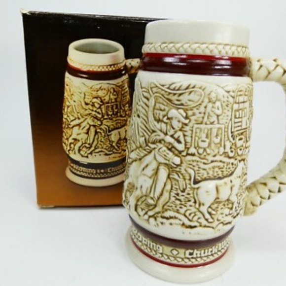 antique Avon beer stein cattle drive 1983 - Picture 1 of 5